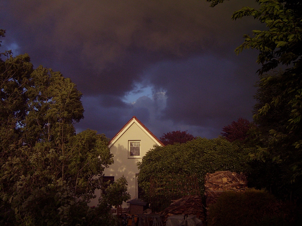 Unwetter über Wremen