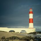 Unwetter zieht auf am Leuchtturm von Itapoa 1985