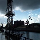 Unwetterstimmung im Duisburger Hafen