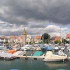 Unwettervorbote am Bodensee in Lindau