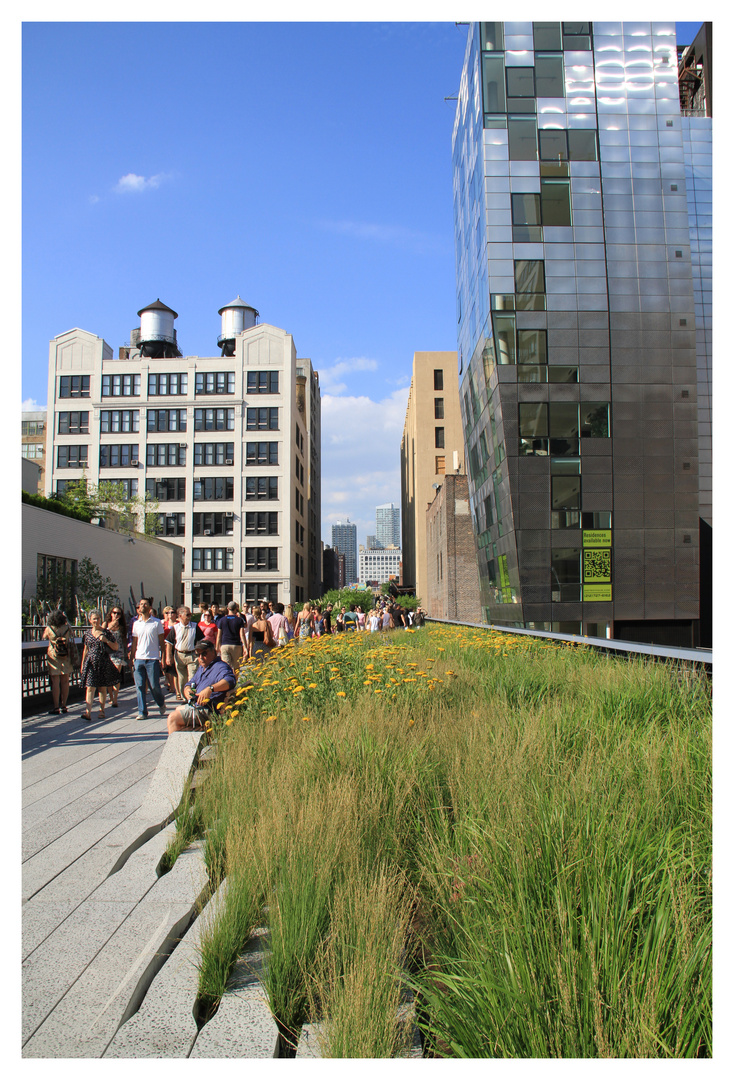 up on the High-Line walk way