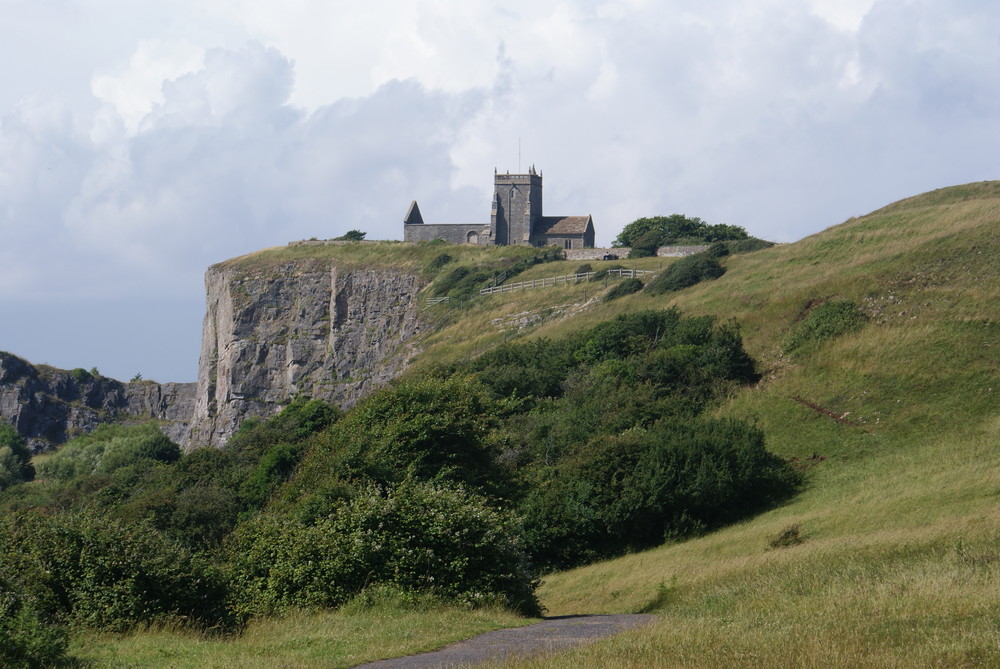 Uphill Castle from behind