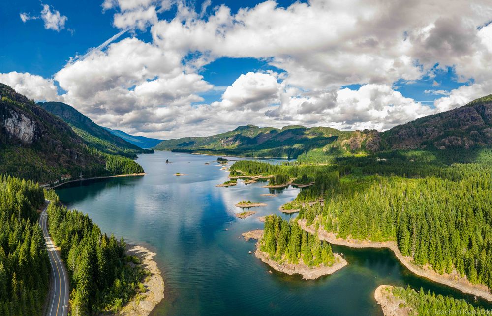 Upper Campbell River Lake Foto & Bild landschaft, berge, bach, fluss