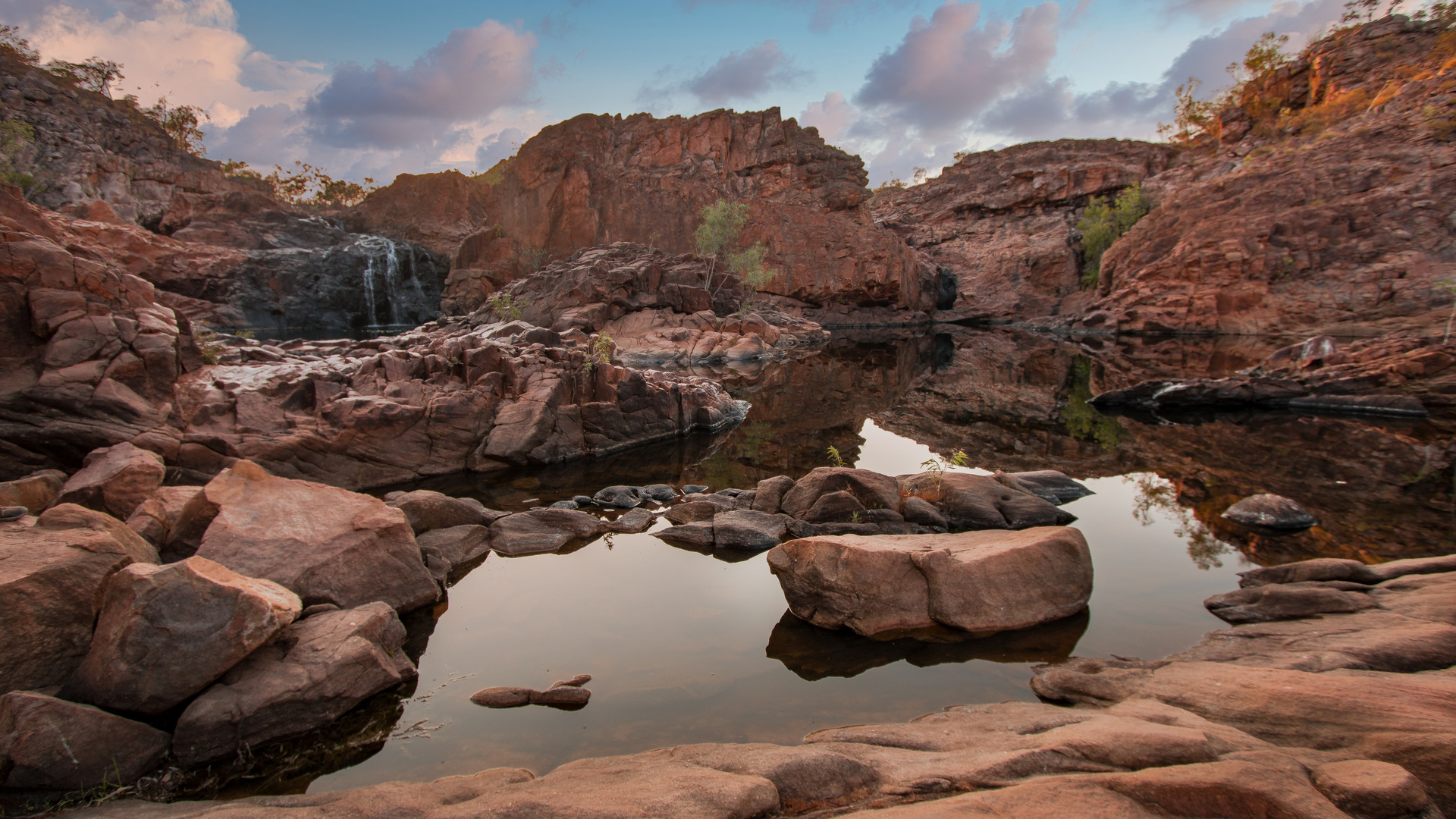 Upper Edith Falls zum Sonnenaufgang