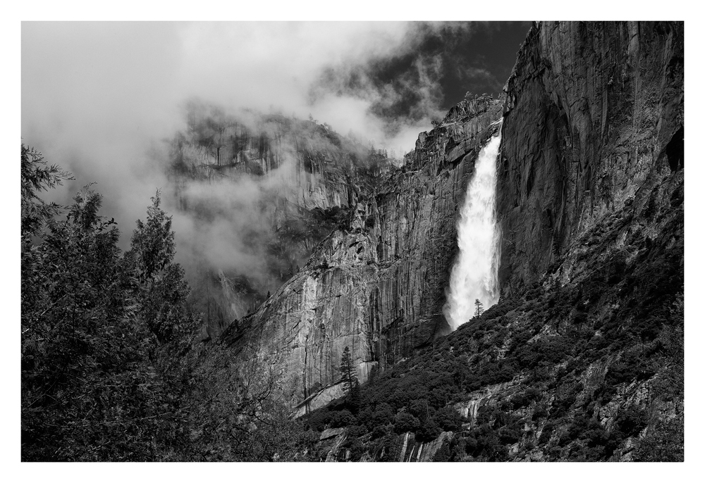 Upper Yosemite Falls Black & White