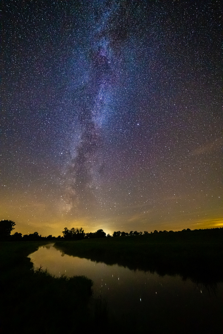 Upstream towards the Milky Way