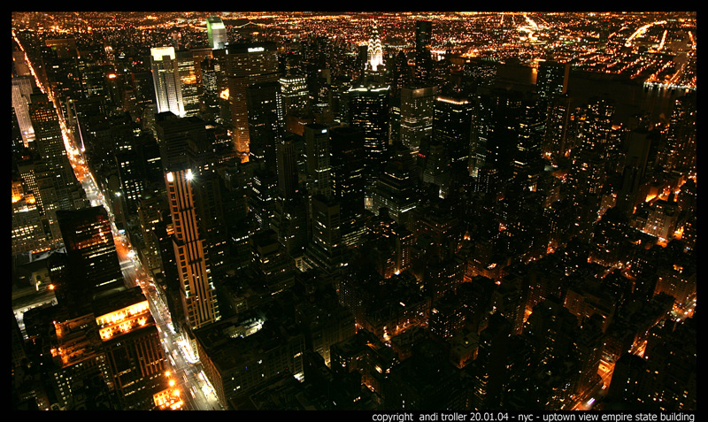 uptown sicht vom empire state building nyc