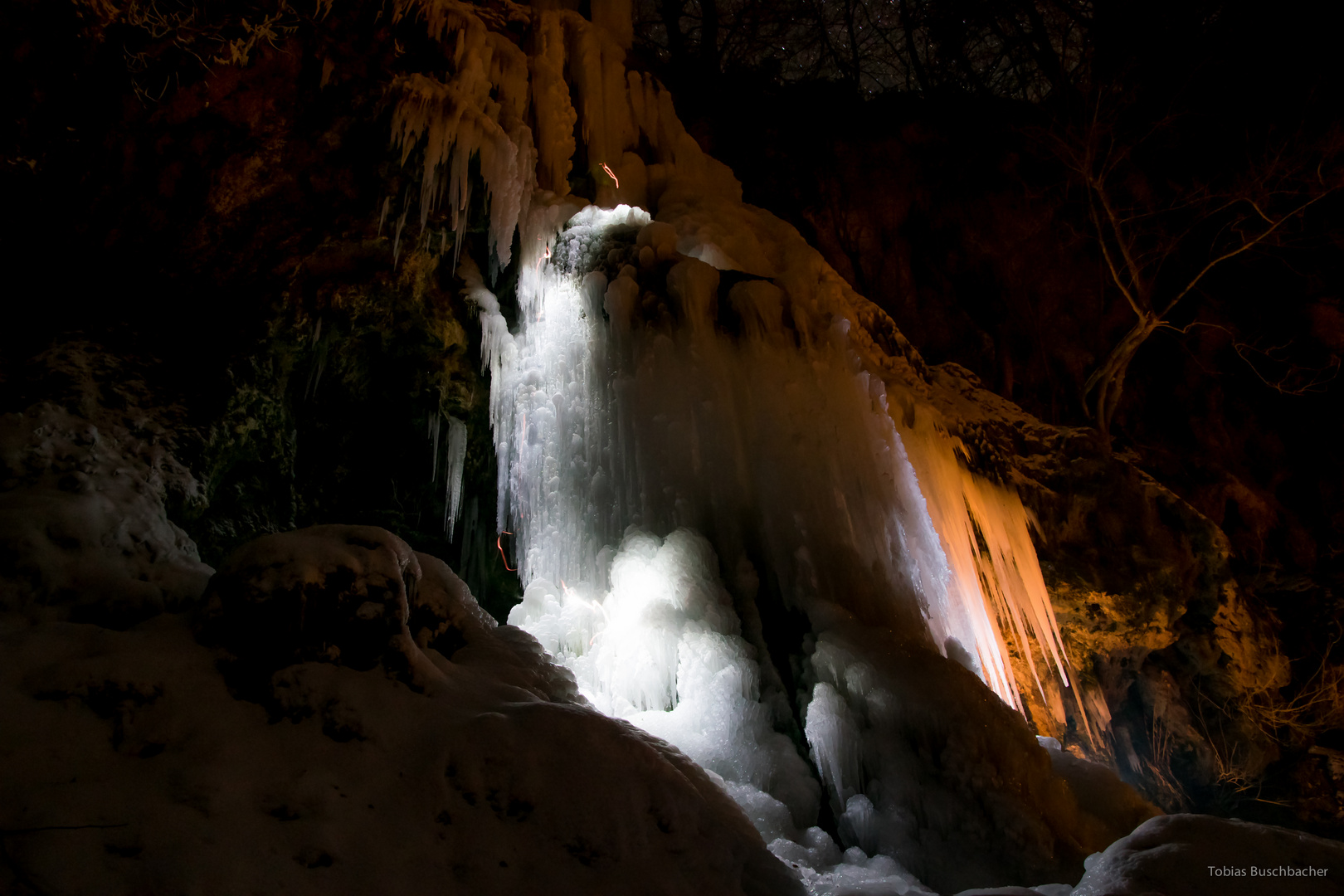 Uracher Wasserfall im Winter 2017