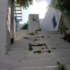 Uralte Treppe in Mykonos.