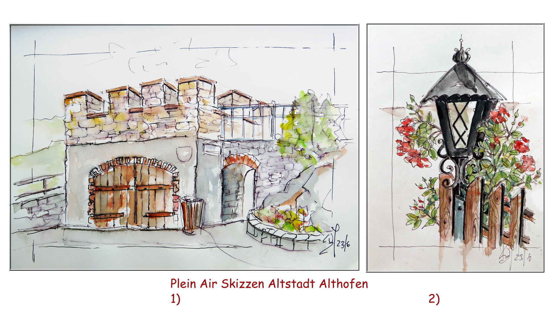 urban sketching Altstadt Althofen 