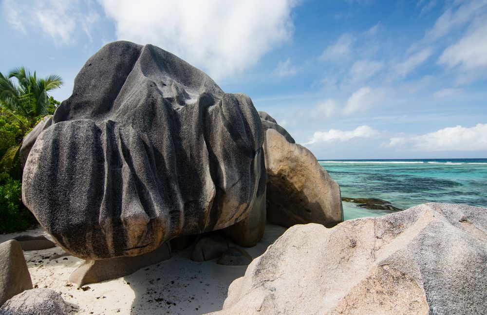 Urgestein auf: La Digue - Seychellen 