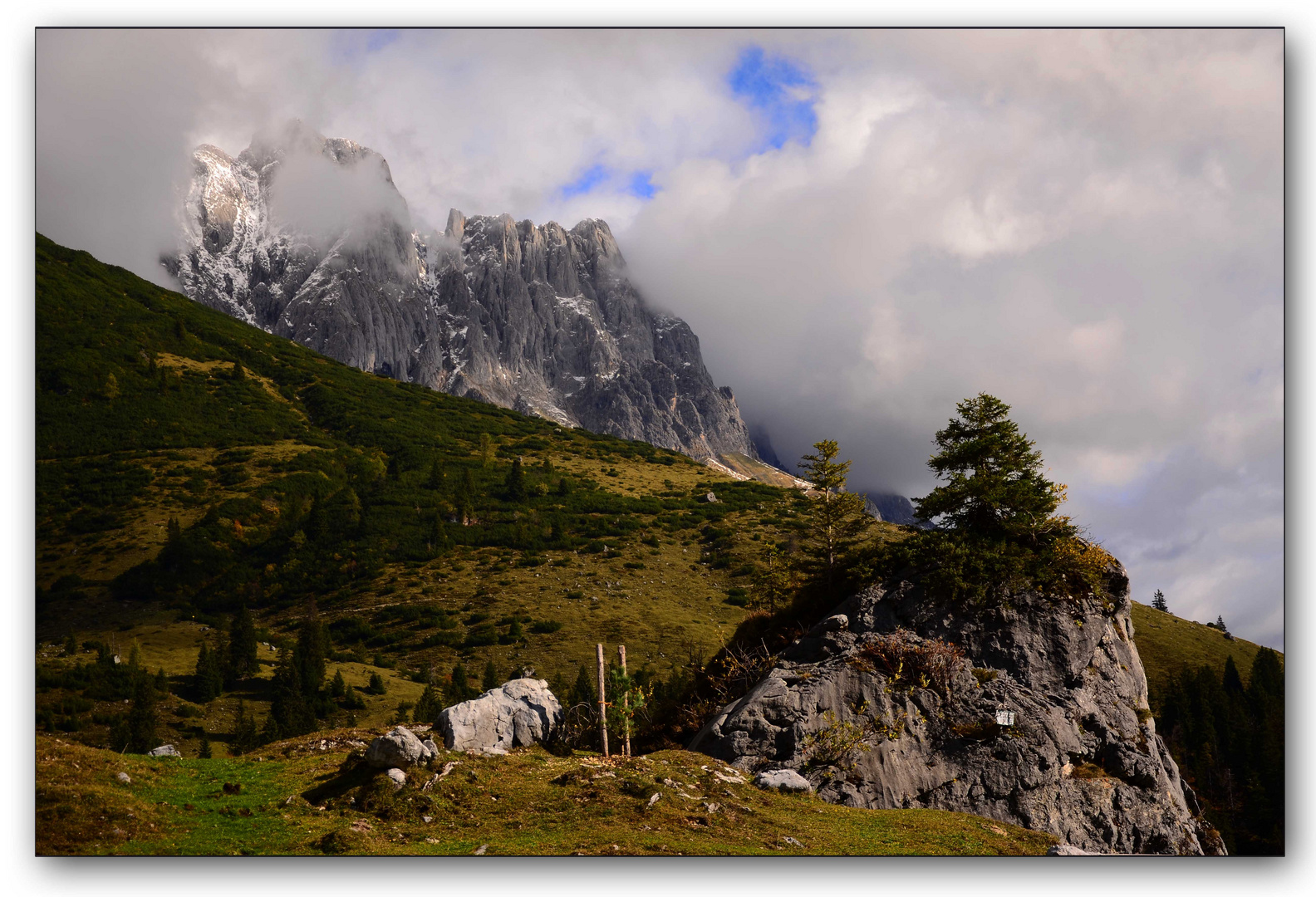 Urige Berglandschaft, gesehen bei der Stegmoosalm Mühlbach/Hkg.