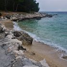 Urlaub 2016 - Der Strand Frkanj gegenüber der Stadt Rab