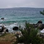 Urlaub 2016 - Naturstrand Frkanj mit Sicht auf die Insel Pag