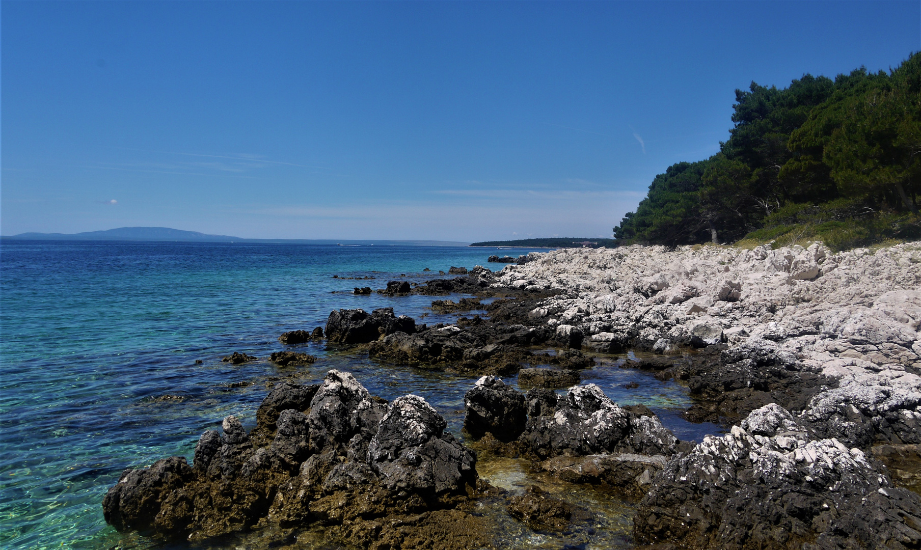 Urlaub 2016 - Strand von Frkanj (Insel Rab) nass und trocken