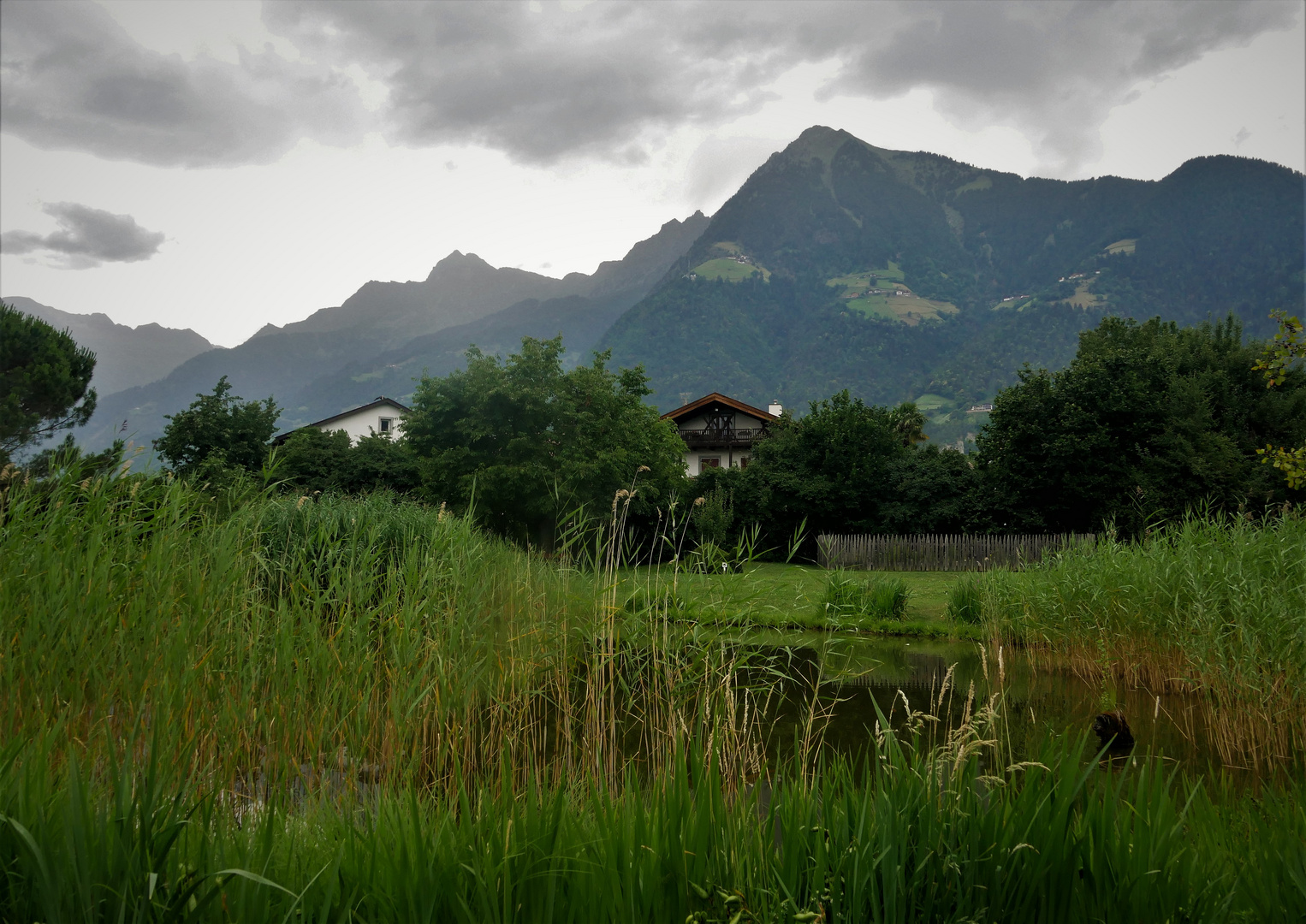 Urlaub 2022 in Südtirol: Auf der Rückreise - Blick von Dorf Tirol aus und Abschied vom Meraner Land