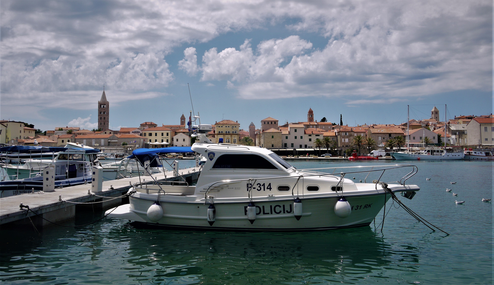 Urlaub auf der Insel Rab 2016 - Blick auf die Altstadt vom Ortsteil Banjol aus