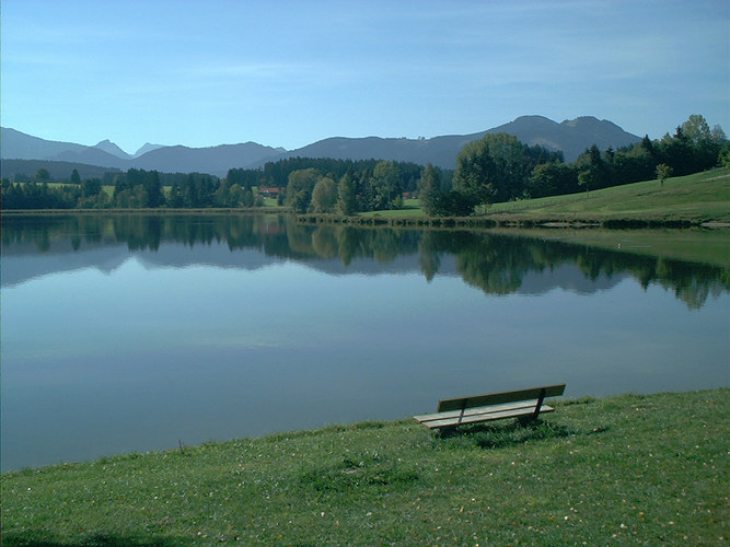 Urlaub in Bayern - Kleiner See beim Forggensee (Nähe Füssen/Allgäu)