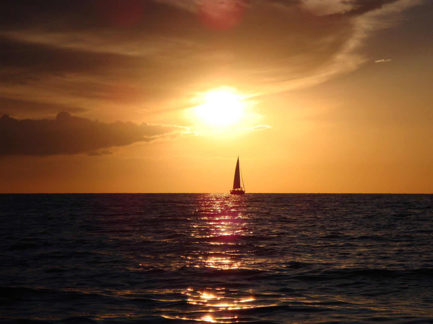 Urlaub - Sonnenuntergang auf Insel Rügen