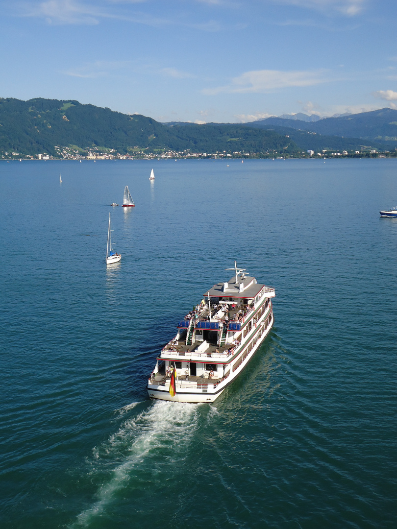 Urlauber-Bodenssee-Schiff