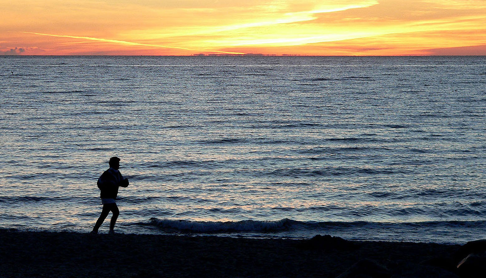 "Urlaubserinnerungen" Frühsport an der Ostsee