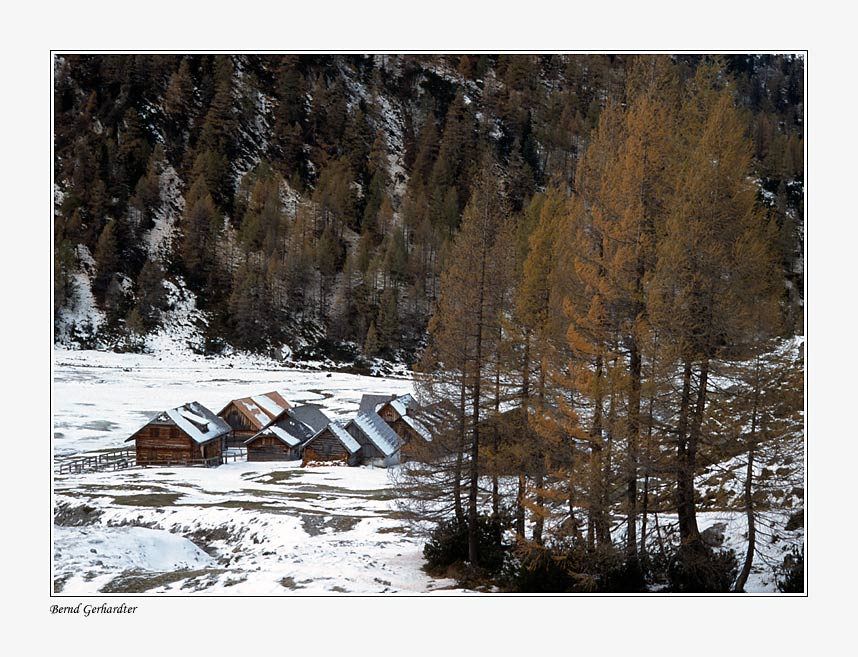 Ursprungalm im frühen Winter