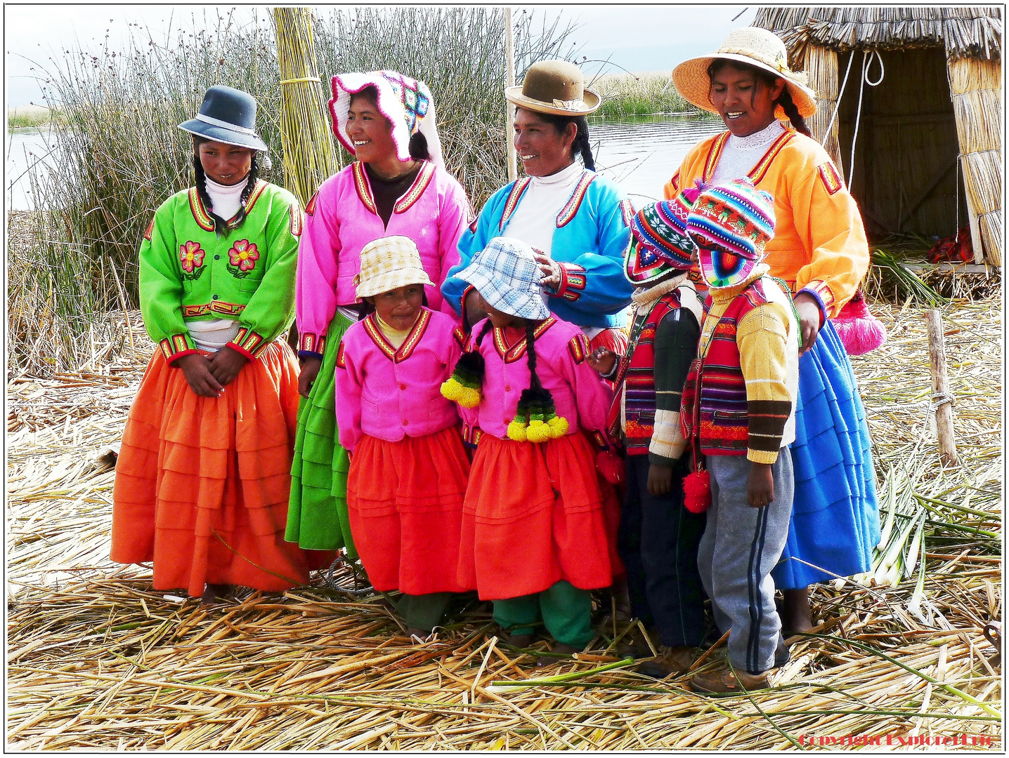 Urus, die Bewohner der schwimmenden Inseln auf dem Titicaca-See