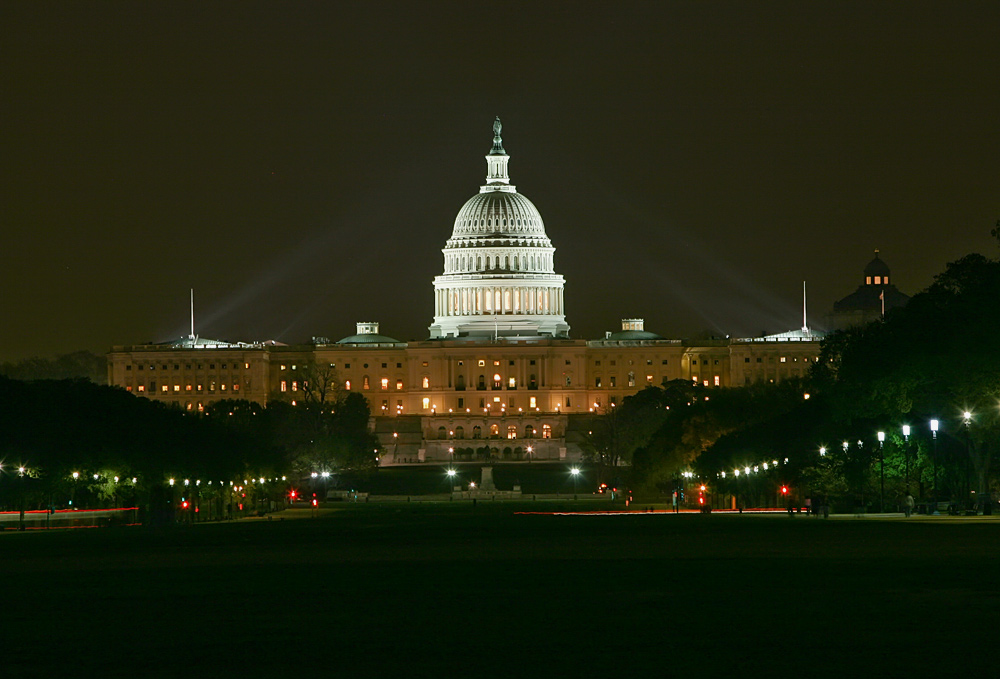 US Capital at night