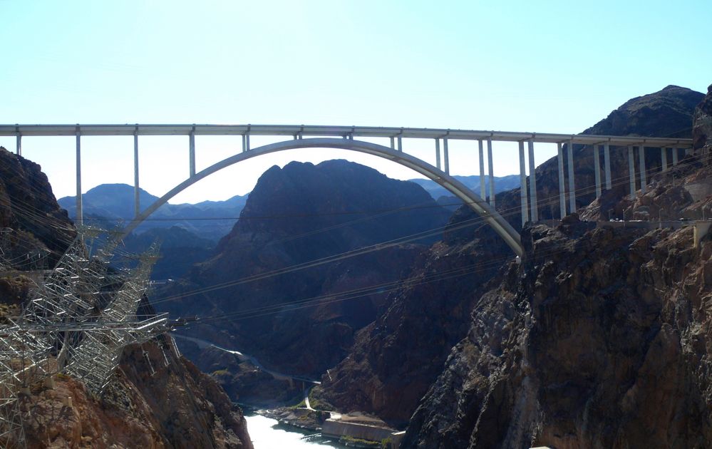 USA 2013 - Rundreise "Grand Circle" 2013 (20) - Colorado River Bridge vor dem Hoover Staudamm