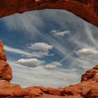 USA Arches-Nationalpark Fenster zum Himmel