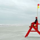 USA-Florida: Am Strand von St.Augustine. Wo sind sie denn- die Badegäste?