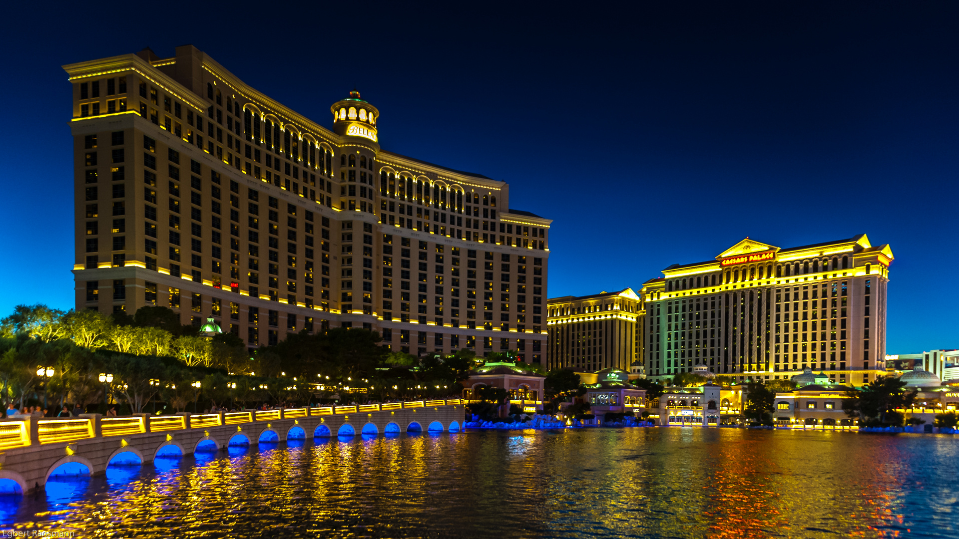 USA Las Vegas 2017   Blaue Stunde......Hotel Bellagio/