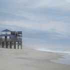 USA-North Carolina-Typische Stelzenhäuser auf den Outer Banks, Schutz vor den Sturmfluten