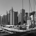 USA: NY-Brooklynbridge. Morgentlicher Blick auf Manhattan