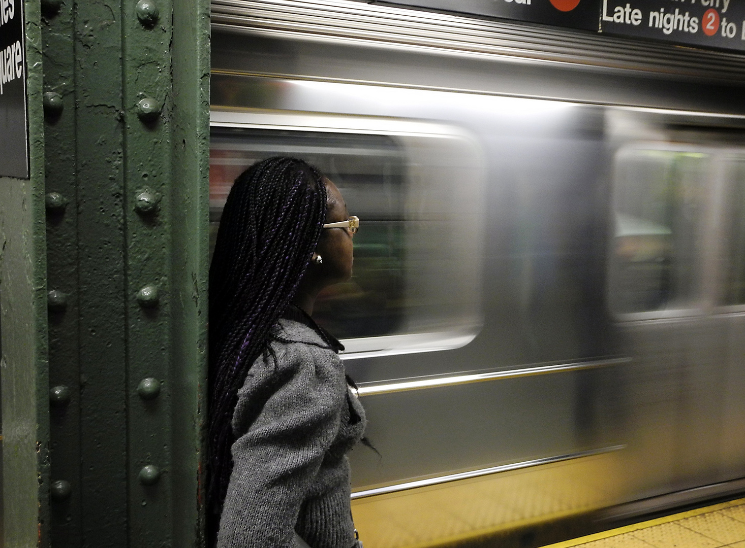 USA, NY-    Momentaufnahme in der Subway-Station