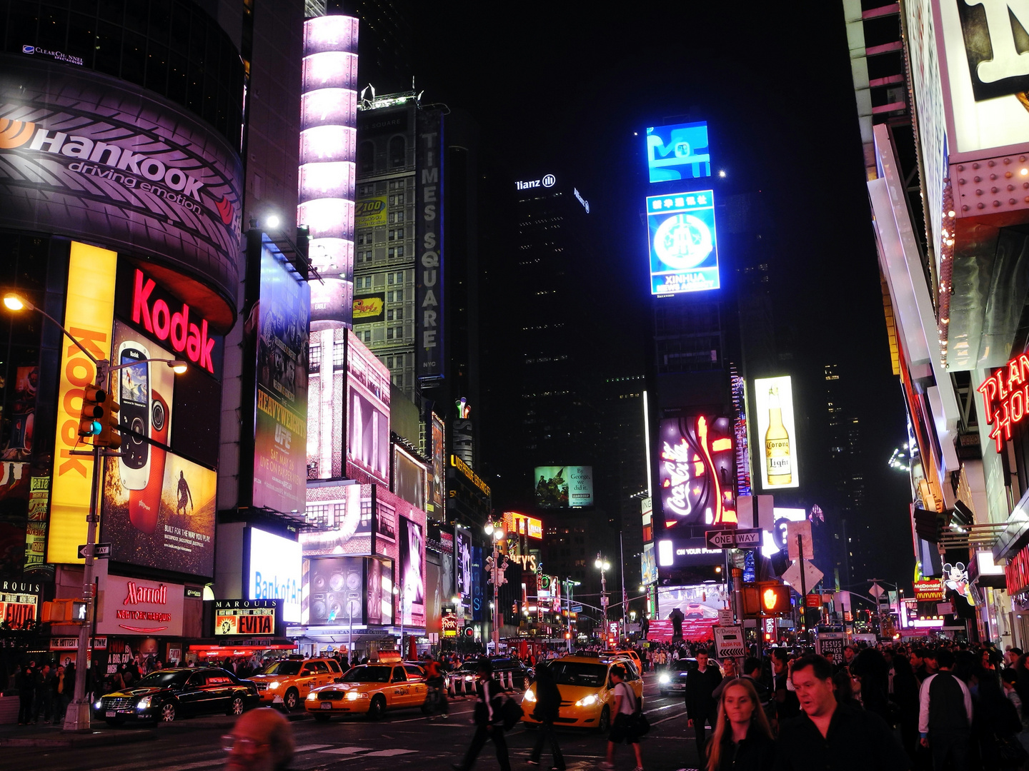 USA-NY, Times Square bei Nacht, Leuchtreklame pur