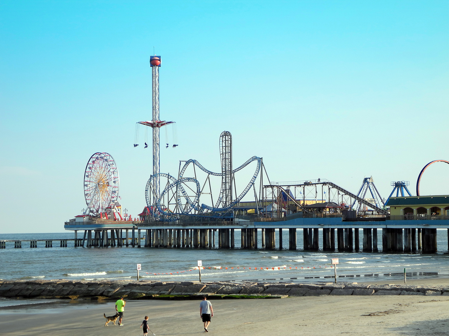 USASüdstaaten Die Pier von Galveston am Golf von Mexiko (Texas) Foto