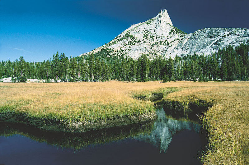 USA   Yosemite NP    Wanderung zum Cathedral Lake  Spiegelung