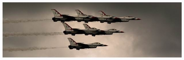 USAF Thunderbirds in Flight
