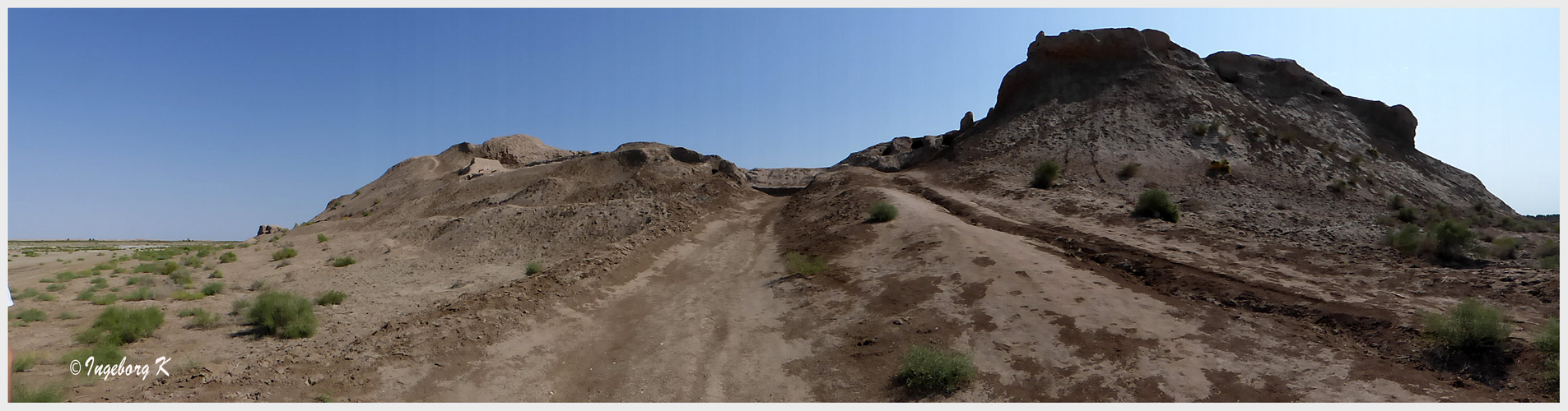 Usbekistan - Toprak Kala - Aufgang zur Stadt