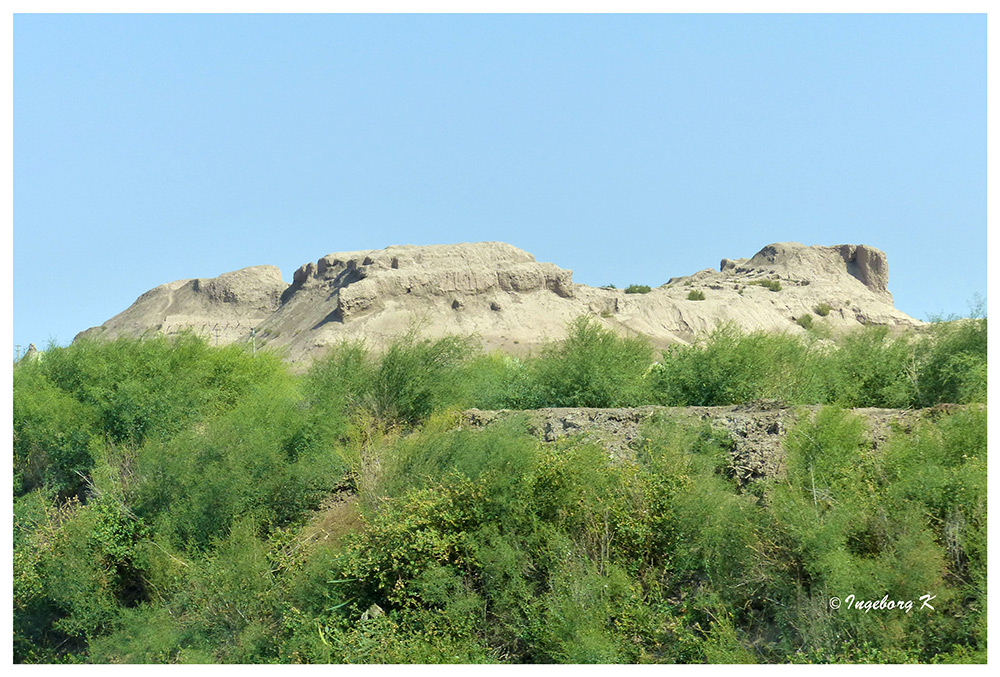 Usbekistan - Toprak Kala - Blick auf die Stadt auf dem Hügel