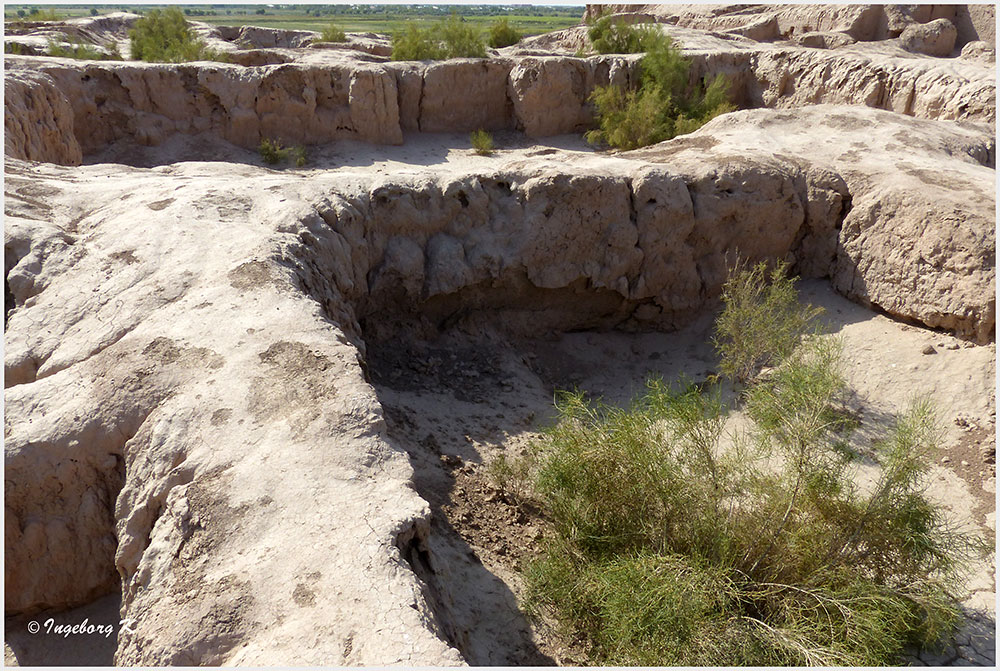 Usbekistan - Toprak Kala - Mauerreste