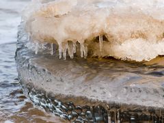 Usedom Ahlbeck Eis im Sand