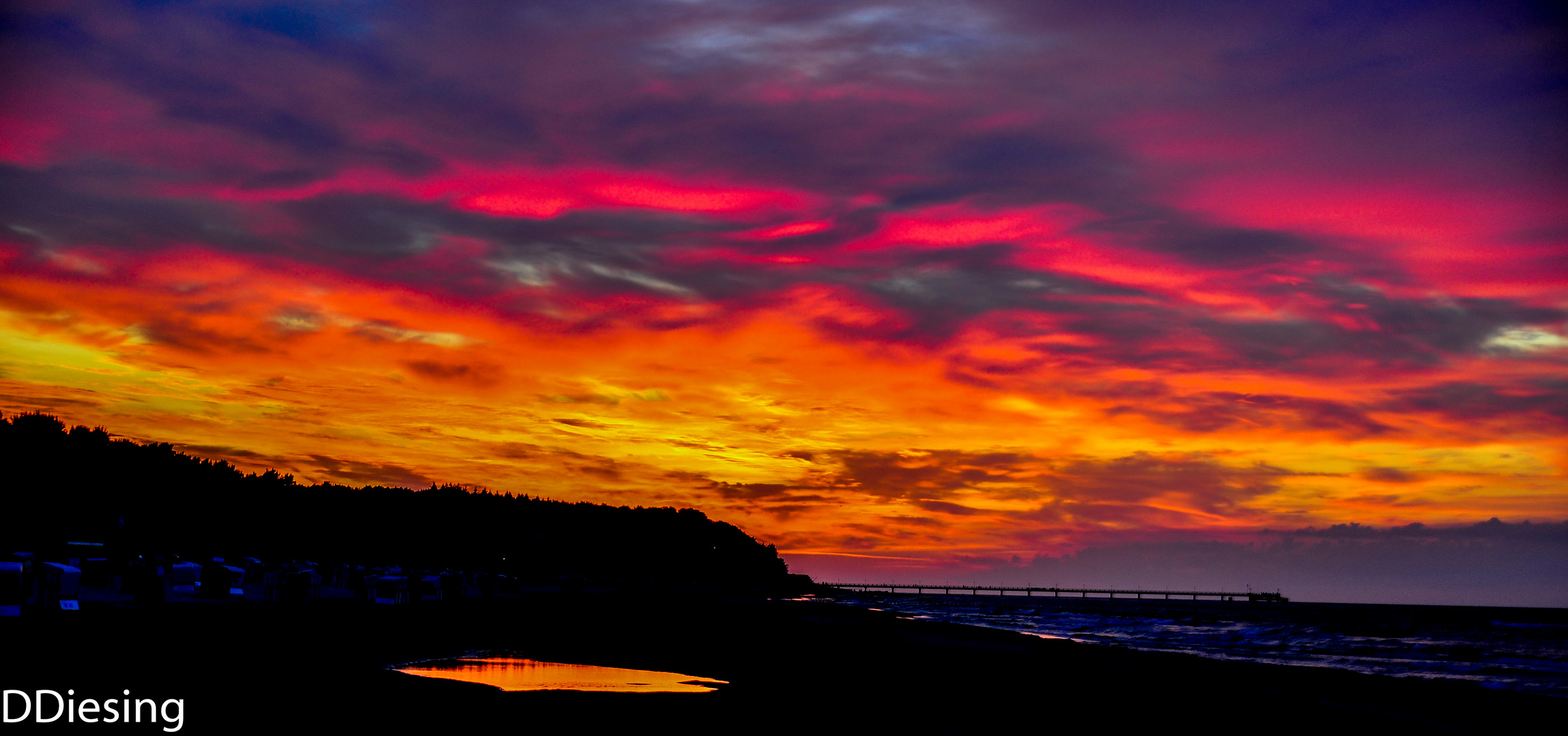 Usedom Himmel in Flamm