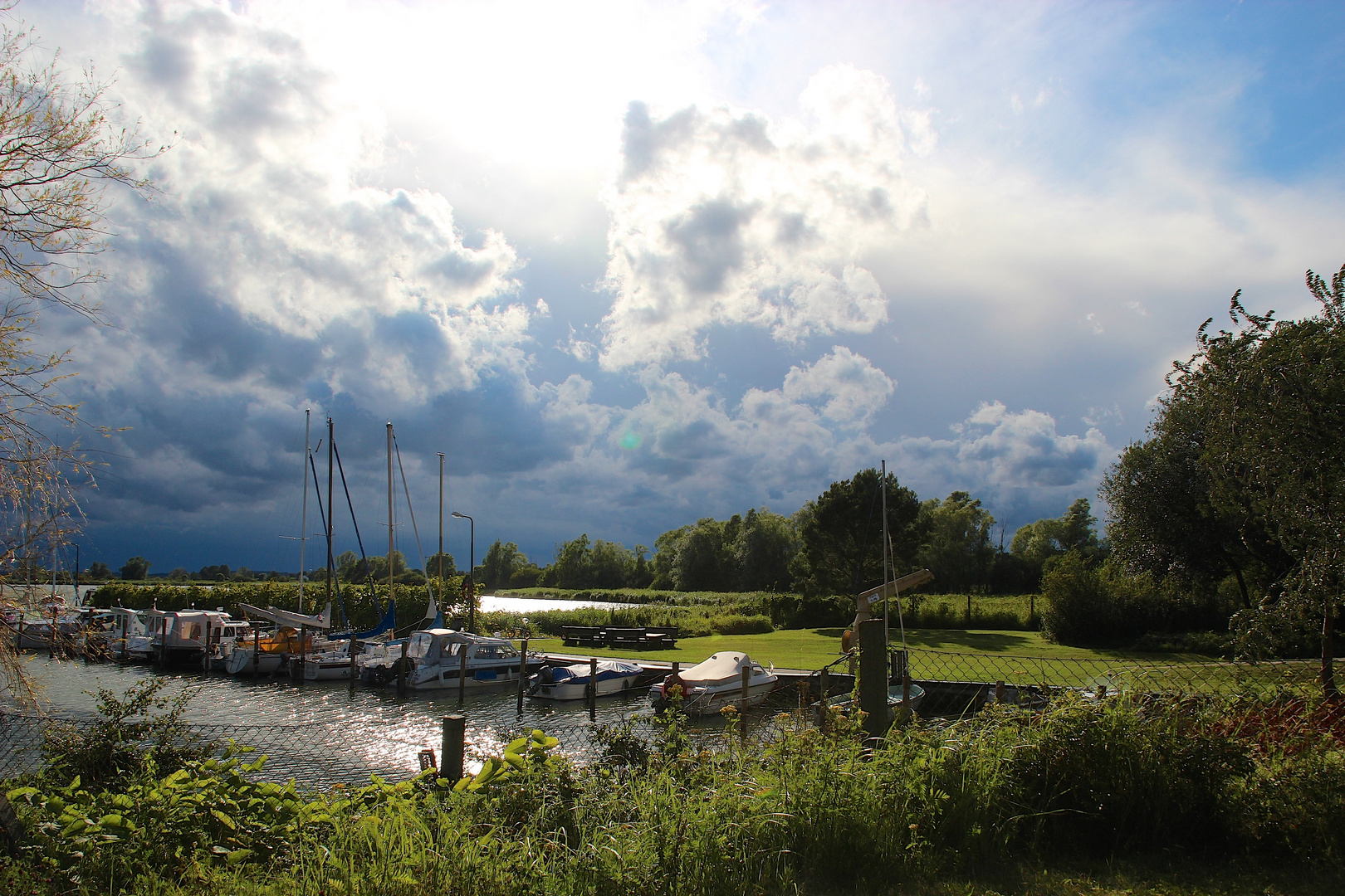 Usedom, kleiner Hafen am Bodden