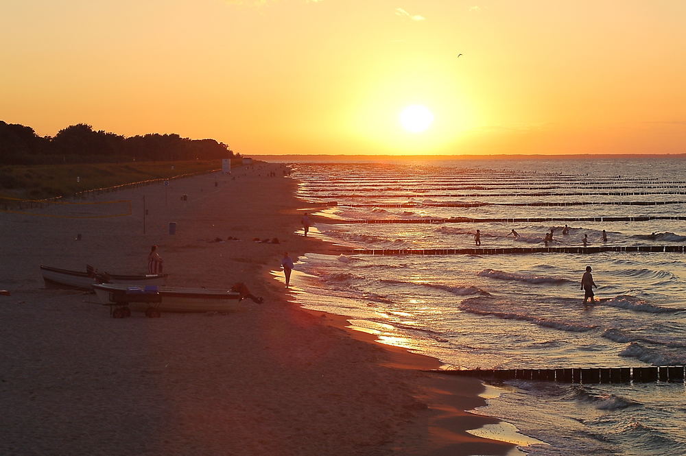 Usedom - Sonnenuntergang am Strand