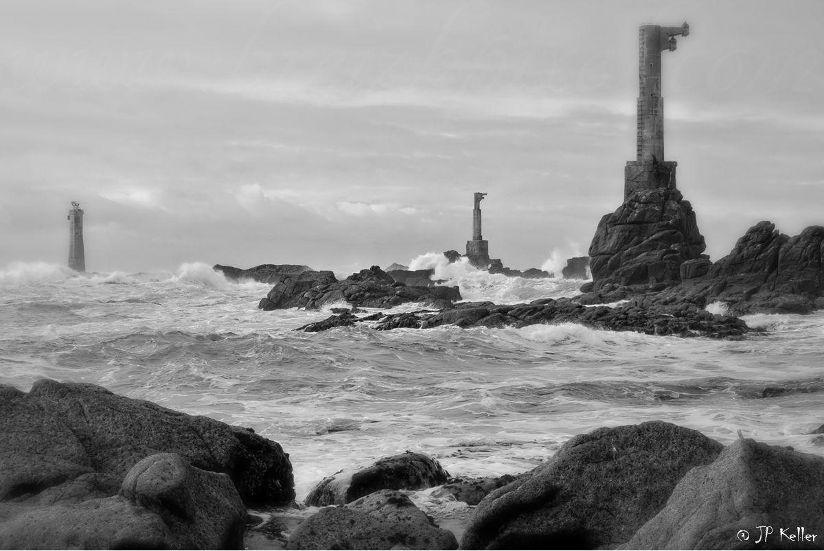 Ushant Island * Ouessant - Nividic Lighthouse Phare * Storm & Leuchtturm * Pern & Cadoran