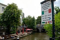 Utrecht - Oude Gracht with Dom Church Tower