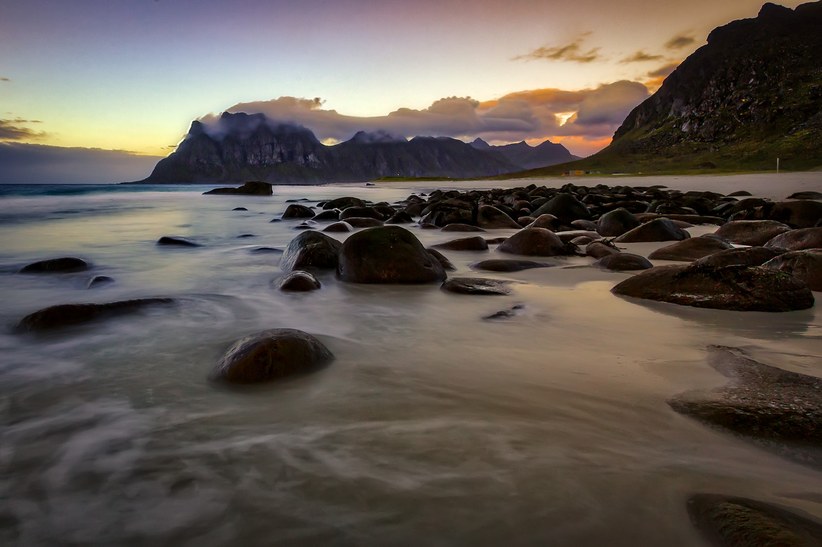 Uttakleiv beach sunset