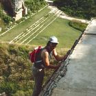  Uxmal, Pyramide des Wahrsagers, Abstieg